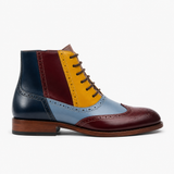 Men's Colourful Leather Ankle Boots