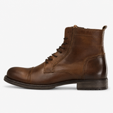 Men's Brown Leather Lace-Up Ankle Boots