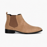 Men's Beige Leather Boots