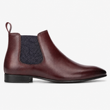Men's Luxury-Inspired Red Leather Ankle Boots