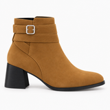 Women's Camel Suede Ankle Boots