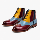 Men's Colourful Leather Ankle Boots