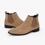 Men's Beige Leather Boots