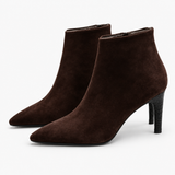 Women's Suede Heeled Ankle Boots