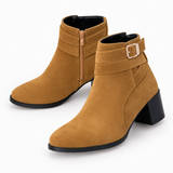 Women's Camel Suede Ankle Boots