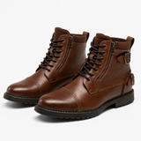 Men's Leather Zip-Up Ankle Boots