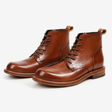 Men's Leather Lace-Up Ankle Boots
