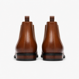 Men's Camel Leather Ankle Boots