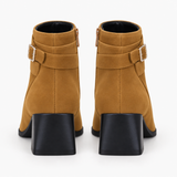 Women's Camel Suede Ankle Boots
