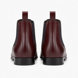 Men's Luxury-Inspired Red Leather Ankle Boots