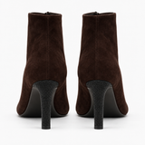 Women's Suede Heeled Ankle Boots