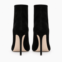 Women's Black Suede Ankle Boots
