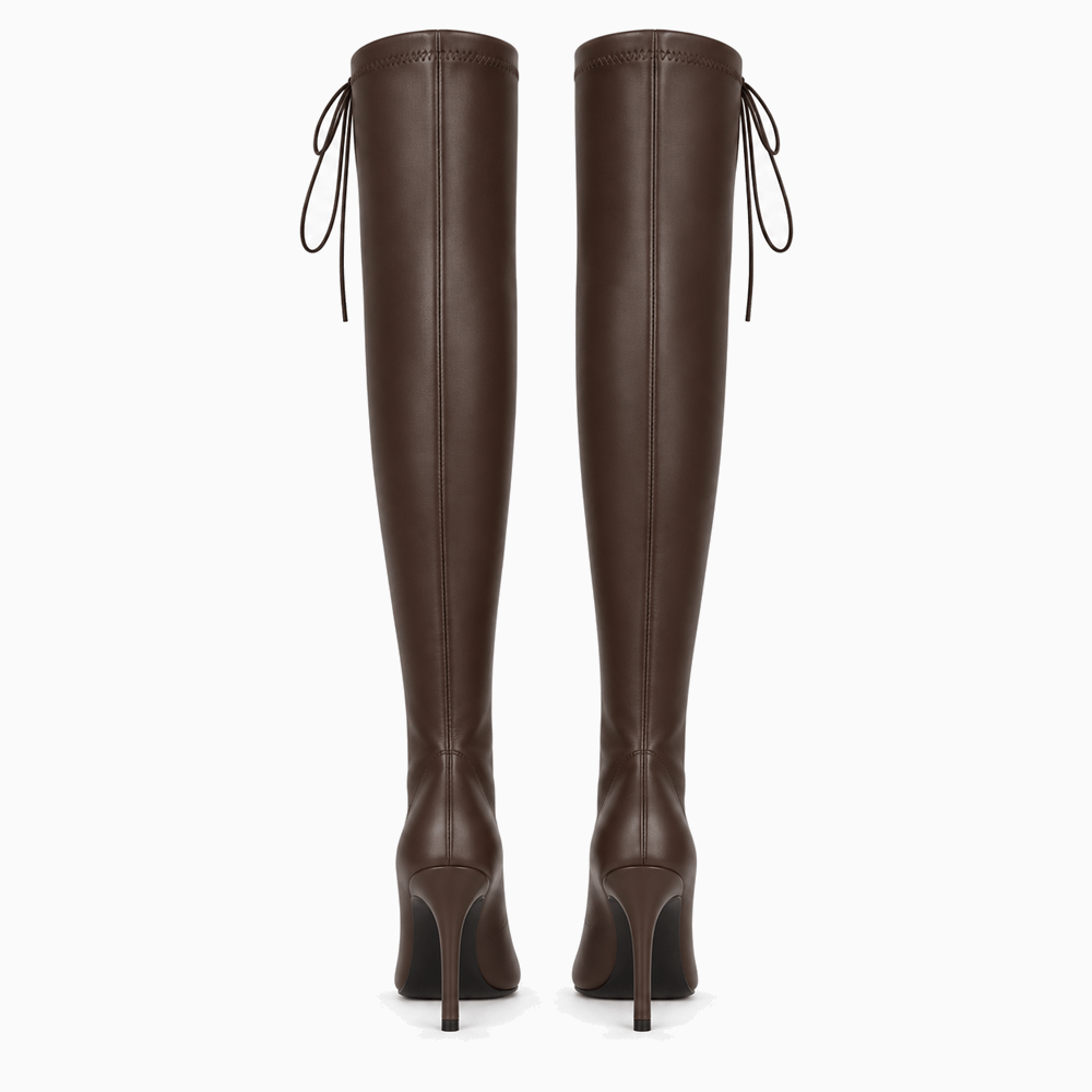 Women's Camel Leather Lace-Up Ankle Boots