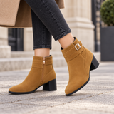 Women's Camel Suede Ankle Boots