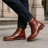 Men's Leather Lace-Up Ankle Boots