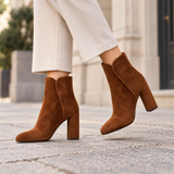 Women's Brown Suede Ankle Boots