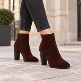 Women's Suede Heeled Boots