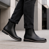 Men's Black Leather Ankle Boots