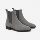 Men's Grey Leather Boots