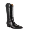 Women's Black Leather Western Boots
