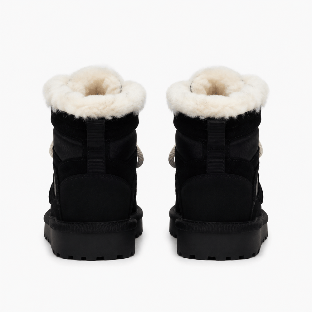 Boys' Winter Lined Leather Ankle Boots