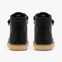 Girls' Black Leather Boots
