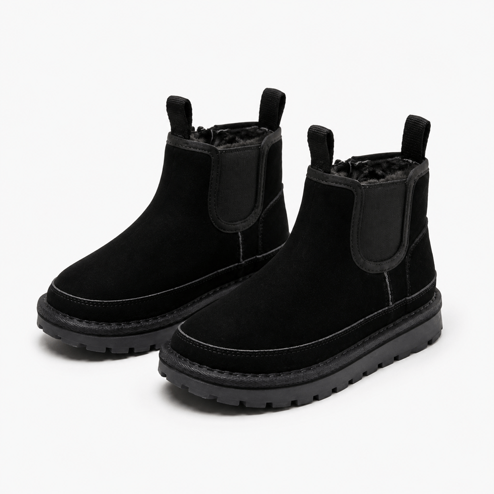 Girls' Lined Leather Ankle Boots