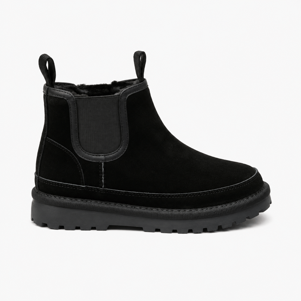 Girls' Lined Leather Ankle Boots