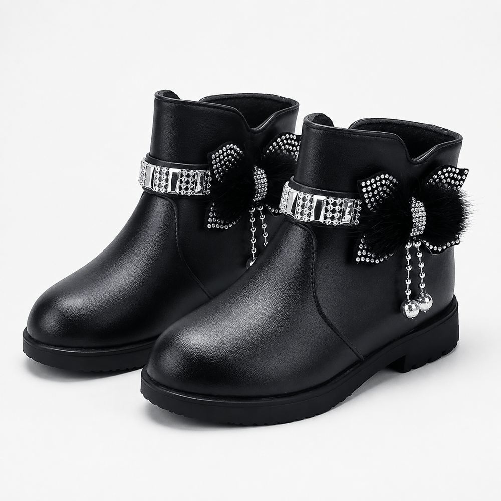 Girls' Winter Leather Ankle Boots
