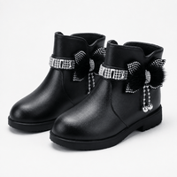 Girls' Winter Leather Ankle Boots