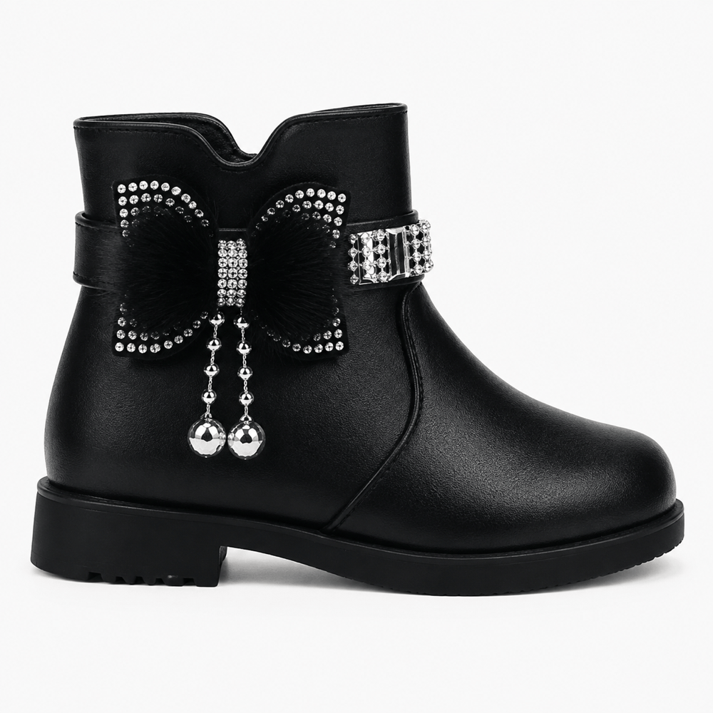 Girls' Winter Leather Ankle Boots