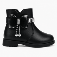 Girls' Winter Leather Ankle Boots