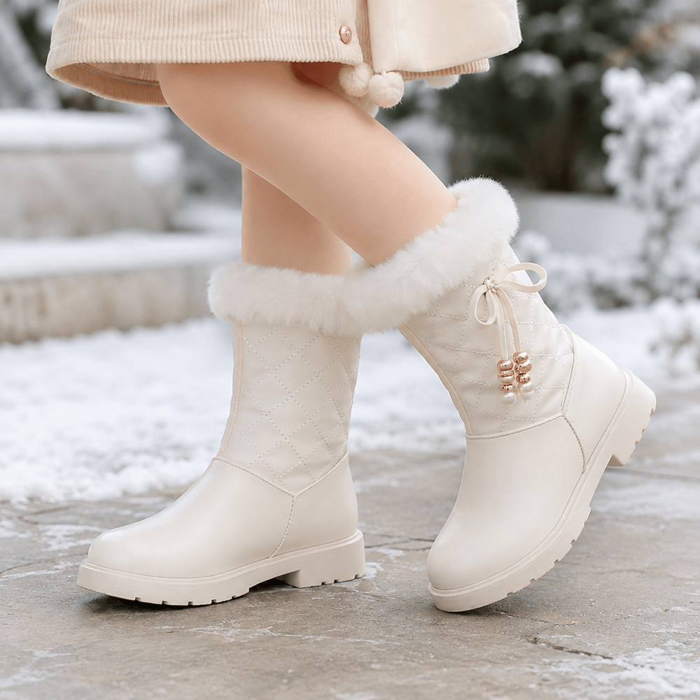 Girls' Winter Leather Boots