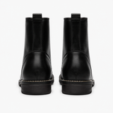 Men's Black Leather Lace-Up Boots