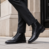 Men's Leather Lace-Up Ankle Boots