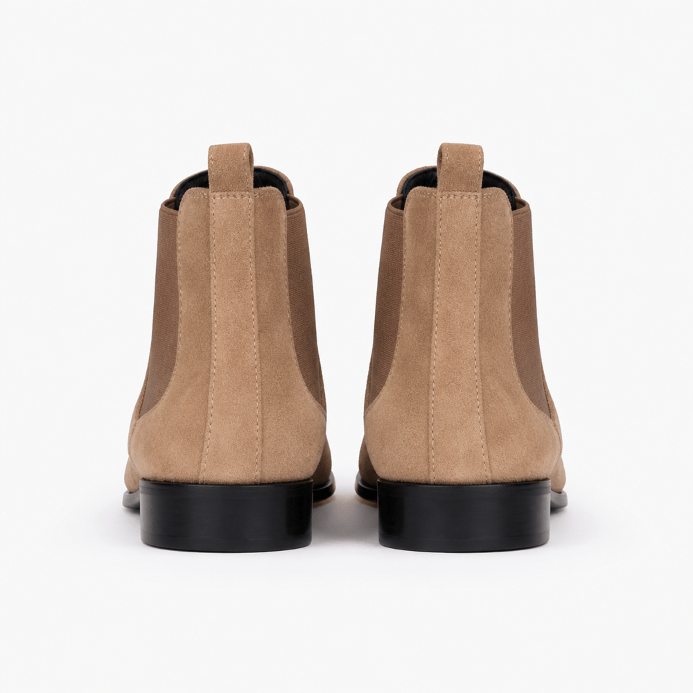 Men's Beige Leather Boots