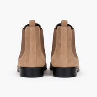 Men's Beige Leather Boots