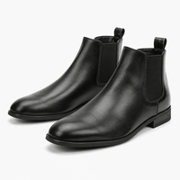 Men's Black Leather Ankle Boots