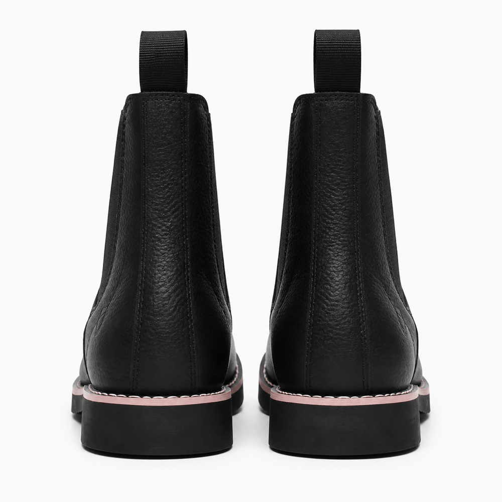 Men's Black Leather Ankle Boots