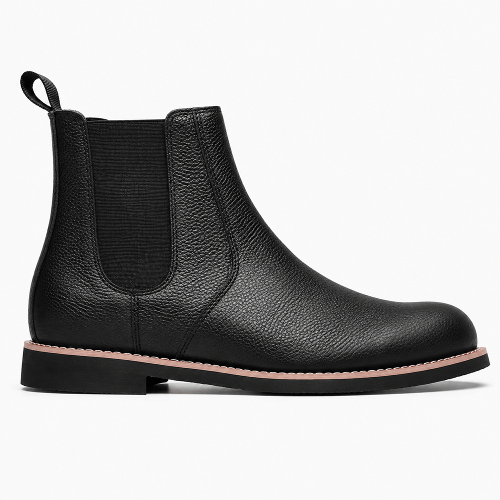 Men's Black Leather Ankle Boots