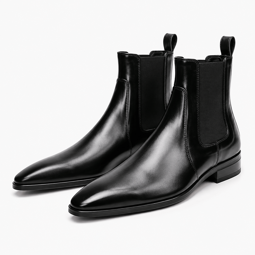 Men's Black Leather Boots
