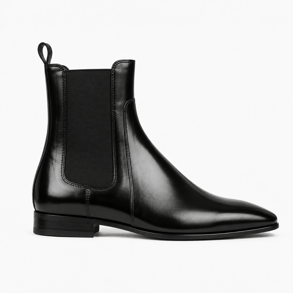 Men's Black Leather Boots