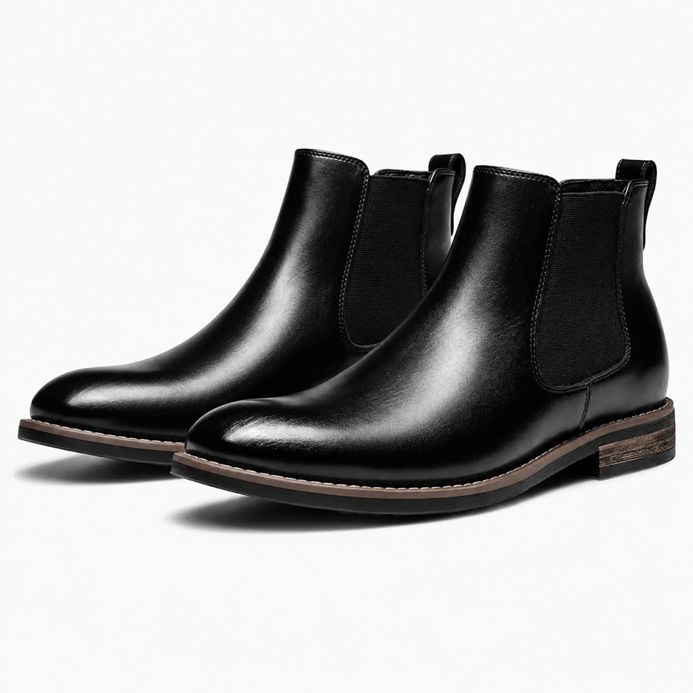 Men's Black Leather Boots