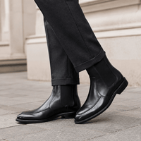 Men's Black Leather Chelsea Boots