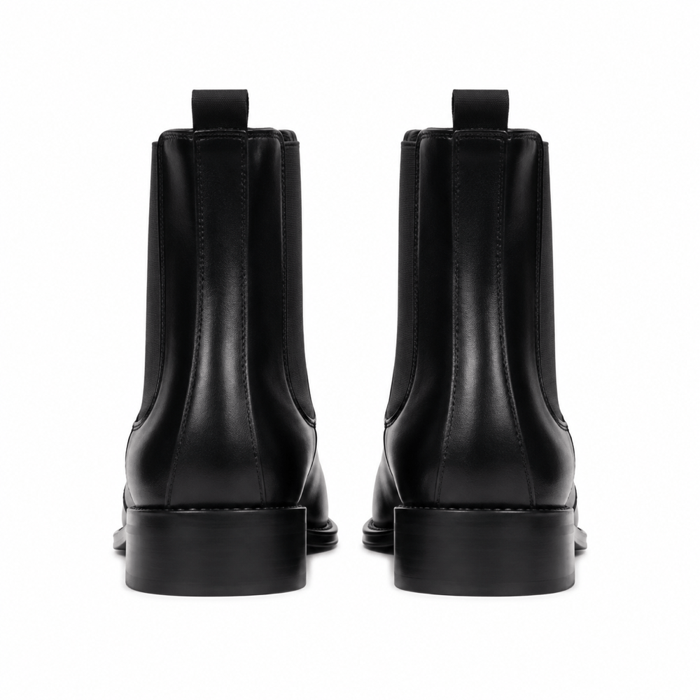 Men's Black Leather Chelsea Boots