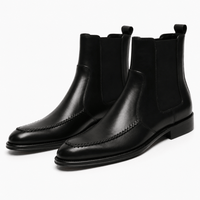 Men's Black Leather Chelsea Boots