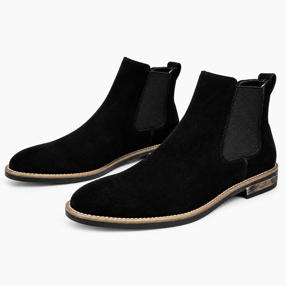Men's Black Suede Ankle Boots