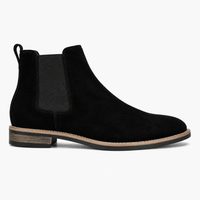 Men's Black Suede Ankle Boots