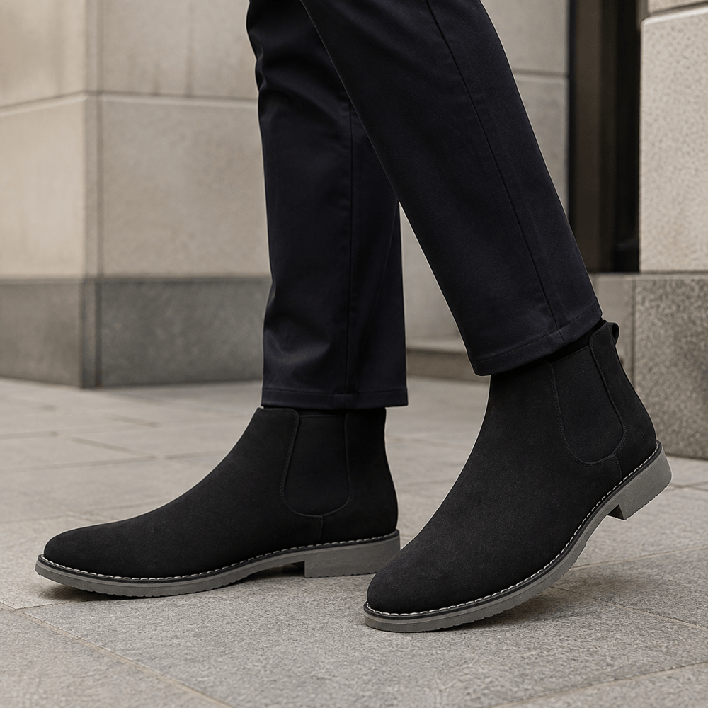 Men's Black Suede Boots