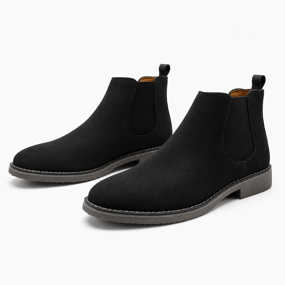 Men's Black Suede Boots